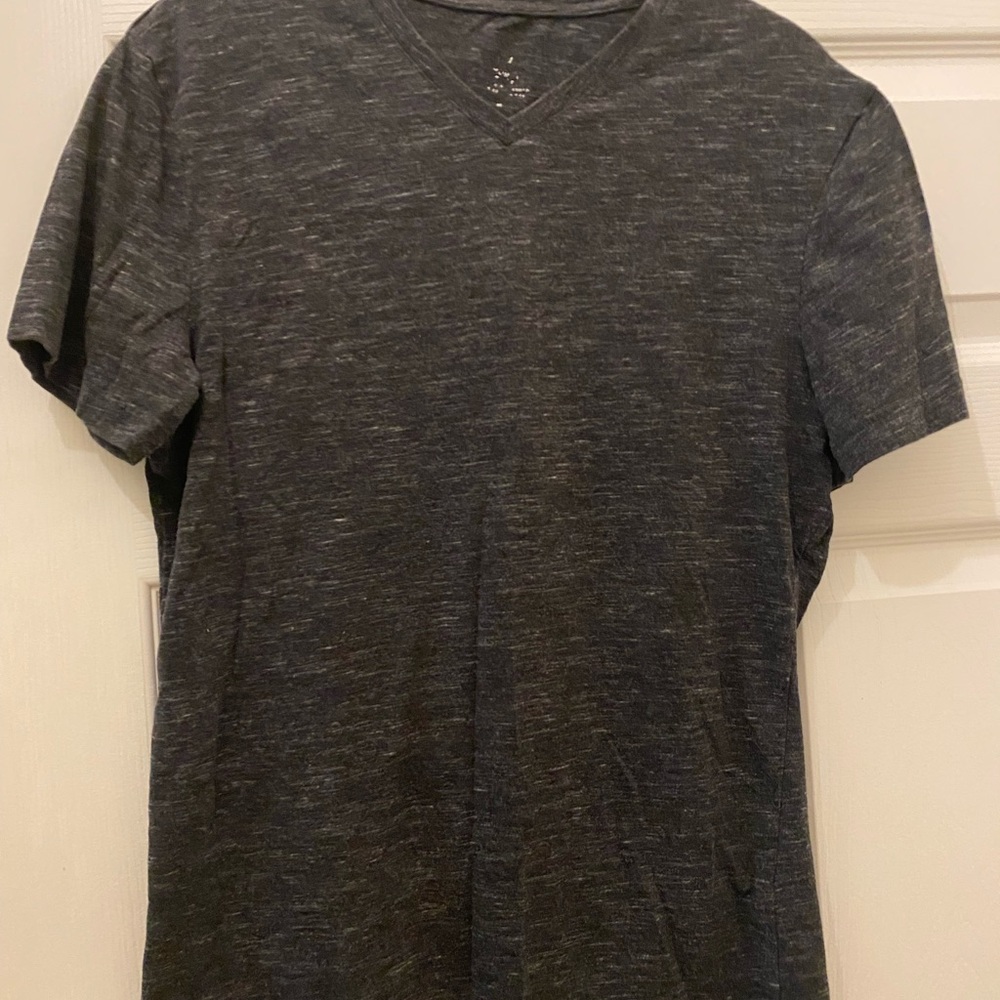Men's V-Neck H&M Charcoal T-Shirt Medium